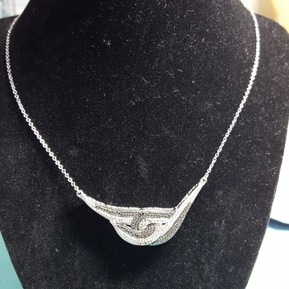 Black Diamond Necklace - 20 inch